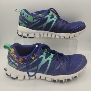 Reebok Womens Realflex Smoothflex Running Sneaker Shoe 023501 Sz 8.5 Purple Teal